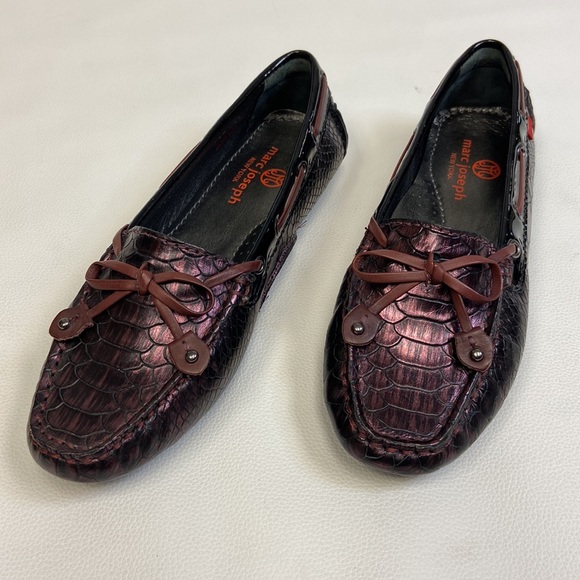 Mark Joseph New York, crocodile Loafer made in Brazil size 5 1/2 Merlot - Picture 3 of 10